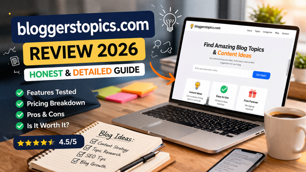 Bloggerstopics.com Review 2026: My Honest, Slightly Messy Experience bloggerstopics.com